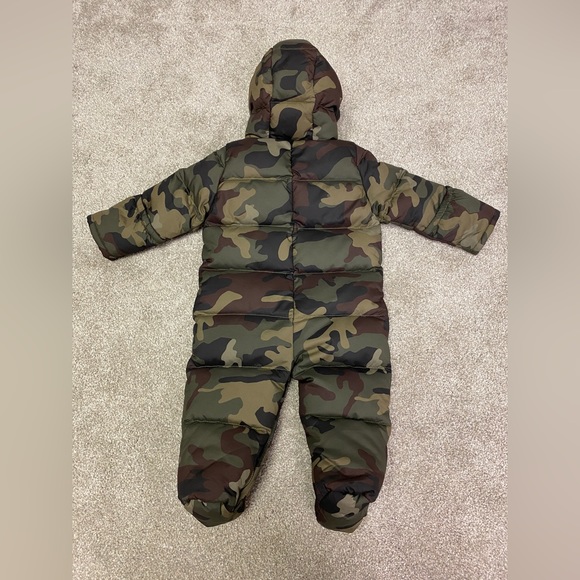 Ralph Polo Lauren baby 9M puffy jacket suit camouflage pattern - Picture 5 of 6